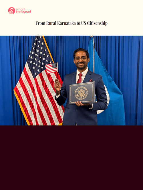 From Rural Karnataka to US Citizenship Saiman Shetty's Journey Saiman Shetty US Citizenship Immigration Journey