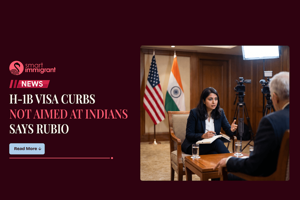US H-1B Visa Curbs: Rubio Says Indians Aren't Targeted Marco Rubio Addresses US H-1B Restrictions and Indian Workers